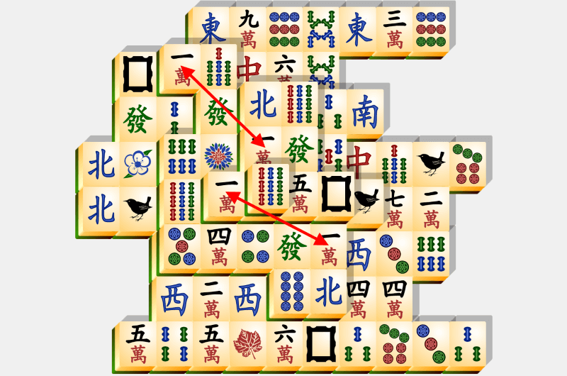 Mahjong, solving example, section 21