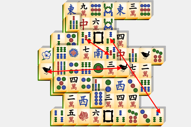 Mahjong, solving example, section 26