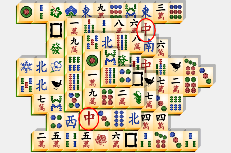 Mahjong, solving example, section 8